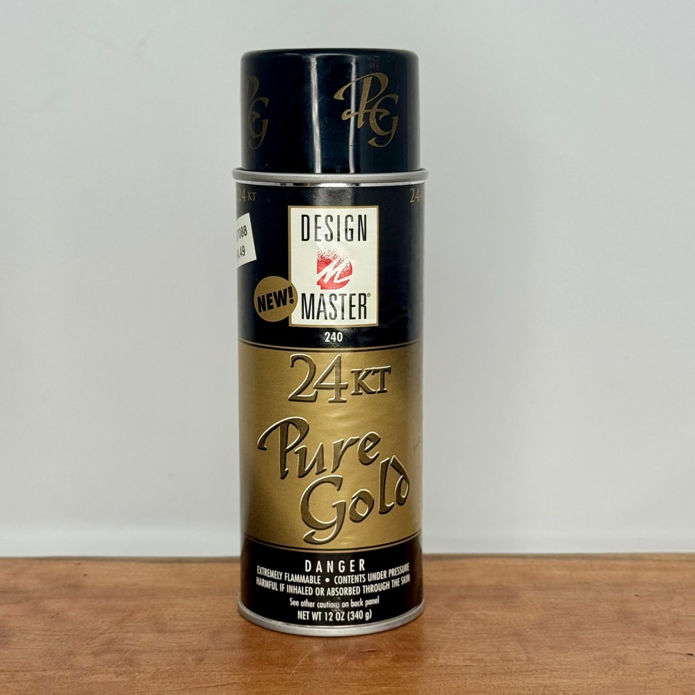 Design Master 240 24KT Pure Gold Metallic Spray Paint 12oz Aerosol Finish